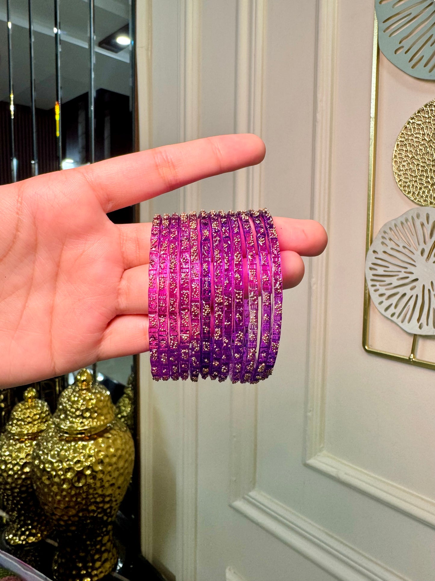 Purple Raindrop Bangles