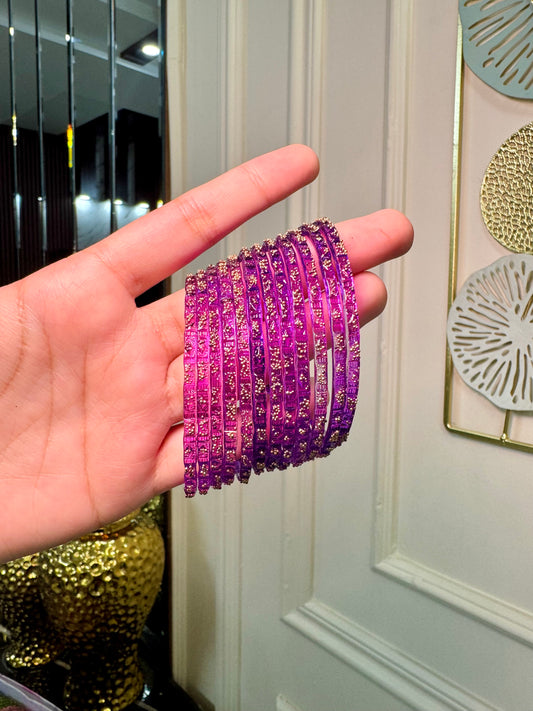 Purple Raindrop Bangles