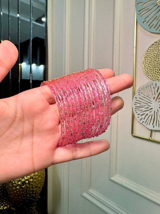 Light Pink Raindrop Bangles