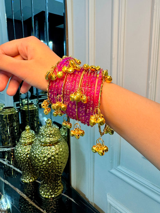 Any colour Raindrop Bangles with 4 ghungroo