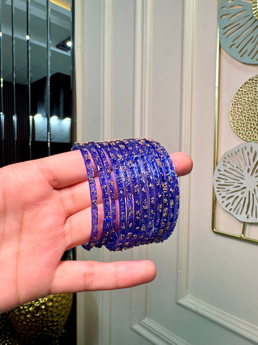 Dark Blue Raindrop Bangles